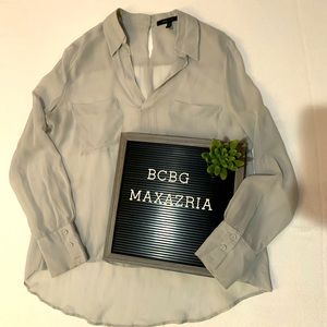 BCBG Maxazria Sheer Silk Blouse